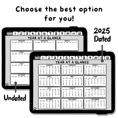 Webcomic B&W Weekly Planner | 2025 & Undated