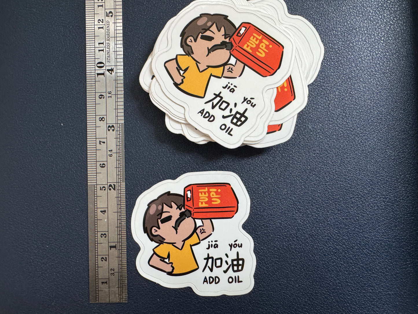 Fuel Up "Add Oil" 加油 Die-Cut Sticker