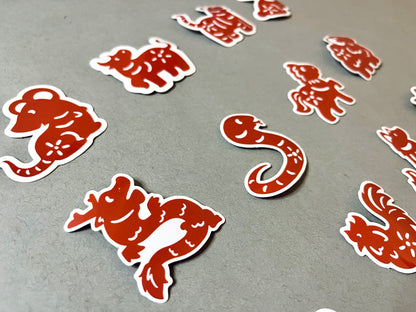 Chinese Zodiac Die-Cut Sticker